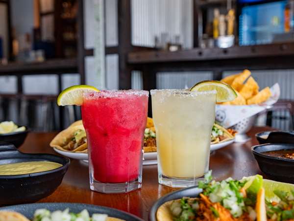 Specialty margaritas and tacos, dips, chips and more. 